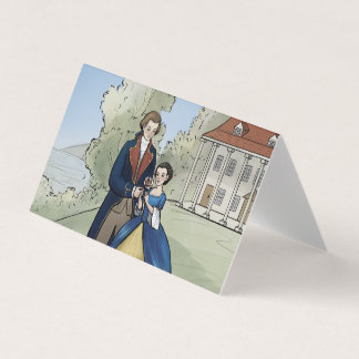 Young George Washington och Martha Washington Kort