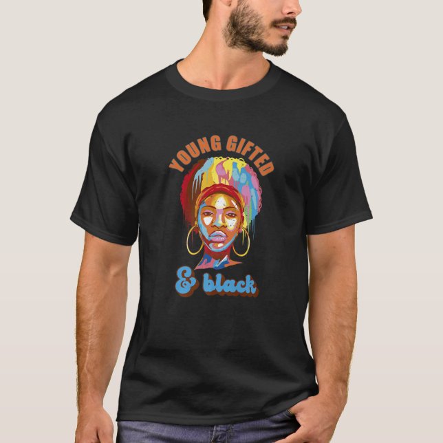 Young Giftad Black T Shirt (Framsida)