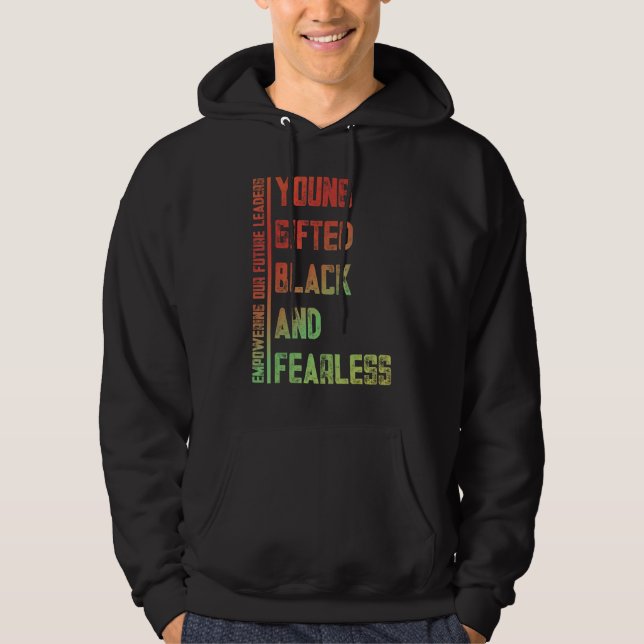 Young, Gifted, Black, Fearless A Tribute to Americ Hoodie (Framsida)