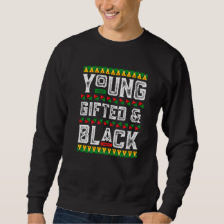Young Gifted & Black History African American BLM  Lång Ärmad Tröja