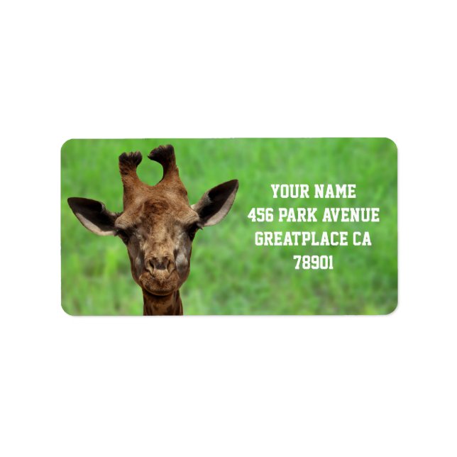 Young Giraffe-adressetikett Adressetikett (Framsidan)