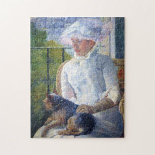 Young Girl and her Hund, Mary Cassatt Pussel