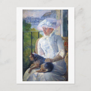 Young Girl and her Hund, Mary Cassatt Vykort
