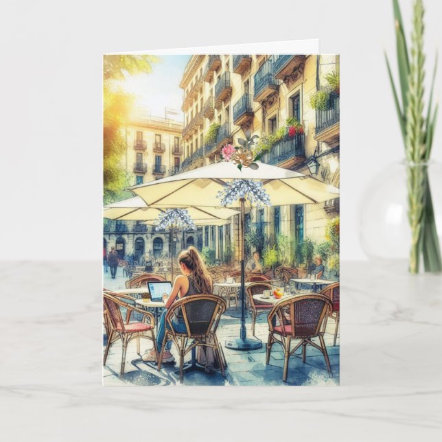 Young Girl Away i skolan Kort (Framsida)