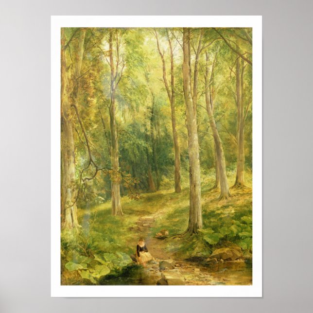 Young Girl Bathing her Feet Poster (Framsidan)