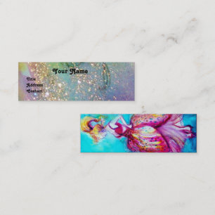 YOUNG GIRL BEAUTY MODE Blue Grönt Sparkles Mini Visitkort