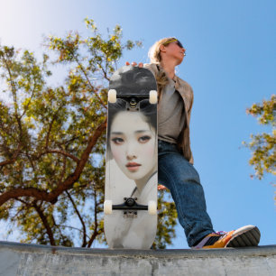 Young Girl Geisha Mini Skateboard Bräda 18,5 Cm