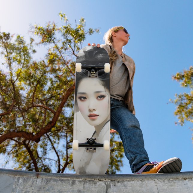 Young Girl Geisha Mini Skateboard Bräda 18,5 Cm (Utomhus 1)