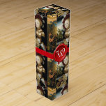 YOUNG GIRL,GRAPE VINEYARD RED VAX SEAL MONOGRAM VINLÅDA<br><div class="desc">Elegant av hängda druvor med blått band.Vacker, blond, ung flicka i underbar klädsel och guld smycken med rödhatt och vita fjädrar som håller en fullt av röda druvor för gult, druvvin, röd grönt höst löv med ett sjö-landskap i bakgrunden ( Salome ) av tysk målare Lucas Cranach the Elder 1530...</div>