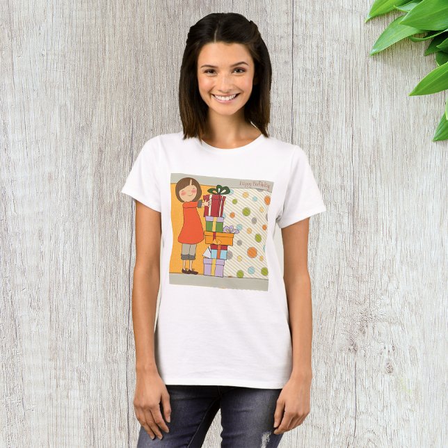 Young Girl Grattis på födelsedagen T Shirt (Skapare uppladdad)