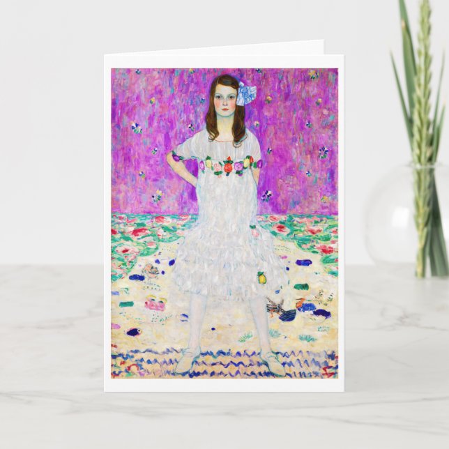 Young Girl, Gustav Klimt Kort (Framsida)