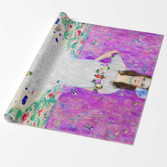 Young Girl, Gustav Klimt Presentpapper (Utrullad)