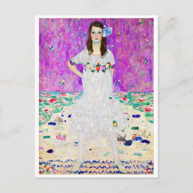 Young Girl, Gustav Klimt Vykort (Framsida)