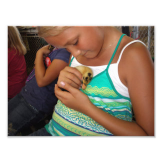 Young Girl Holding Baby Anka Fototryck