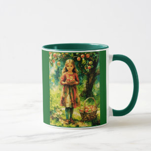 Young Girl in a Apple Orchard Mugg
