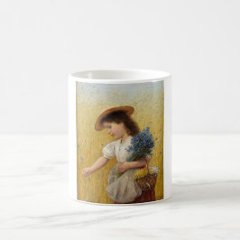 Young Girl in a Wheat Fält Kaffemugg
