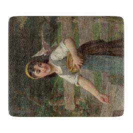 Young Girl Matar Doves (av Émile Munier)