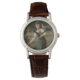 Young Girl Matar Doves (av Émile Munier) Armbandsur