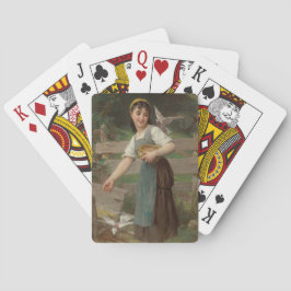 Young Girl Matar Doves (av Émile Munier) Casinokort