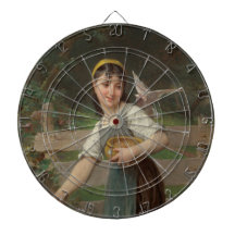 Young Girl Matar Doves (av Émile Munier)