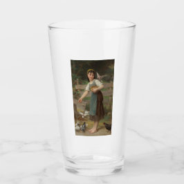 Young Girl Matar Doves (av Émile Munier) Glaskopp