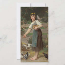Young Girl Matar Doves (av Émile Munier) Kort