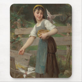 Young Girl Matar Doves (av Émile Munier) Musmatta
