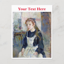 Young Girl med Apron av Berthe Morisot Helg Vykort