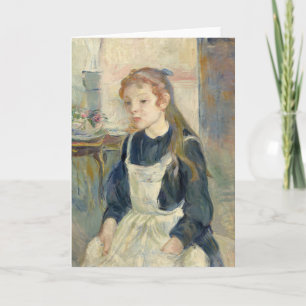 Young Girl med Apron Berthe Morisot Kort
