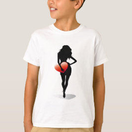 Young Girl med Heart T Shirts