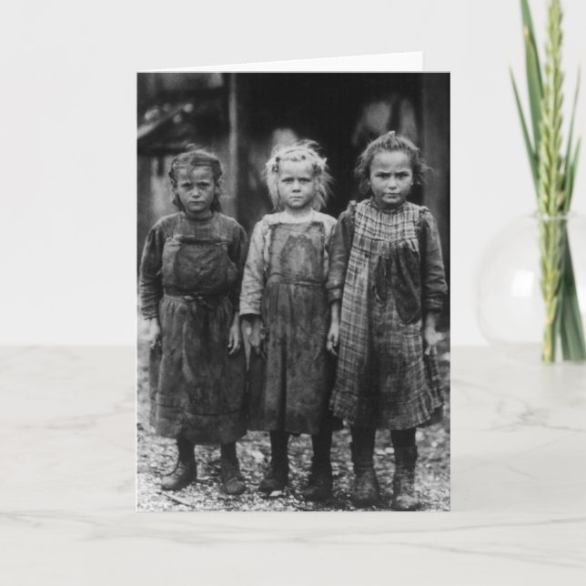 Young Girl Oyster Shuckers, tidigt 1900-talet Kort (Framsida)