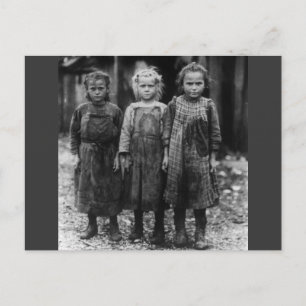 Young Girl Oyster Shuckers, tidigt 1900-talet Vykort