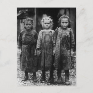 Young Girl Oyster Shuckers, tidigt 1900-talet Vykort