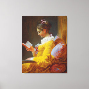 Young Girl Reading by Jean-Honore Fragonard Canvastryck