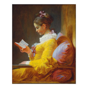 Young Girl Reading by Jean-Honore Fragonard, Large Fototryck