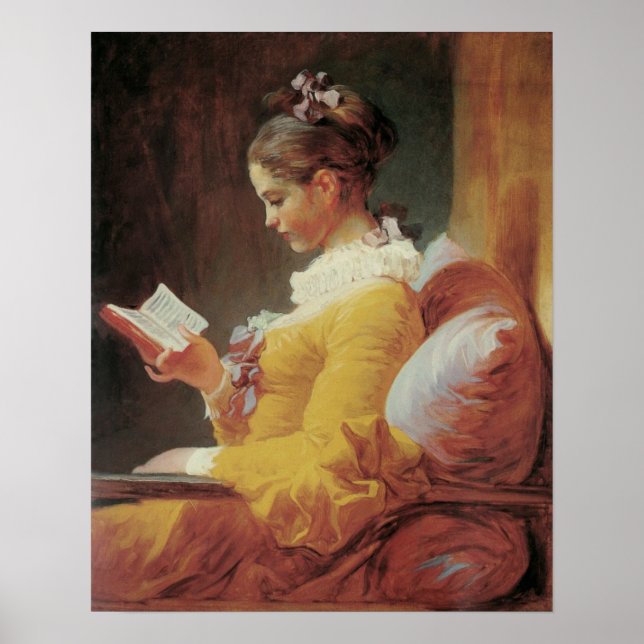Young Girl Reading Poster (Framsidan)