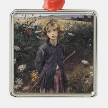 Young Girl Walking between Flowers (Bastien-Lepage