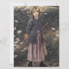 Young Girl Walking between Flowers (Bastien-Lepage Kort