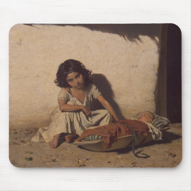 Young Girl with a Baby (Poor Street Children) Musmatta (Framsidan)