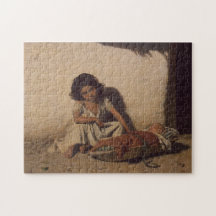 Young Girl with a Baby (Poor Street Children)