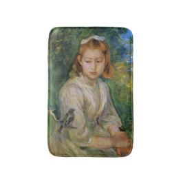 Young Girl with a Bird (av Berthe Morisot) Badrumsmatta
