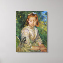 Young Girl with a Bird (av Berthe Morisot)