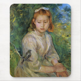 Young Girl with a Bird (av Berthe Morisot) Musmatta