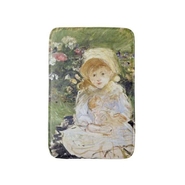 Young Girl with a Doll (av Berthe Morisot) Badrumsmatta (Framsidan (Vertikal))