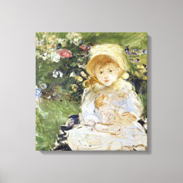 Young Girl with a Doll (av Berthe Morisot) Canvastryck