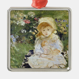 Young Girl with a Doll (av Berthe Morisot) Julgransprydnad Metall