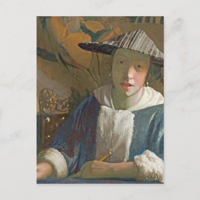 Young Girl with a Flute, 1665-70 Vykort (Framsida)