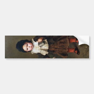 Young Girl with an Empty Kopp (Ludwig Knaus) Bildekal