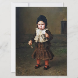 Young Girl with an Empty Kopp (Ludwig Knaus) Kort