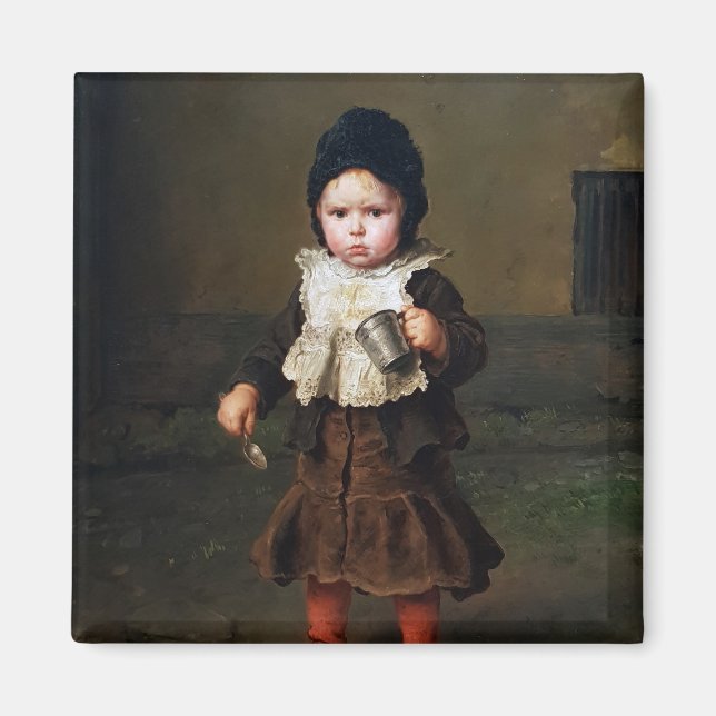 Young Girl with an Empty Kopp (Ludwig Knaus) Magnet (Framsidan)